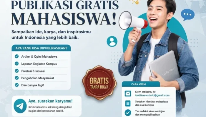 TaktikNews.com Buka Publikasi Media Massa Gratis, Pelajar dan Mahasiswa Bisa Kirim Karya