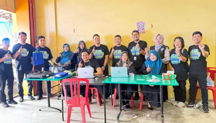 BPJS Ketenagakerjaan Edukasi Pedagang Pasar Bunda Sri Mersing Soal Jamsostek
